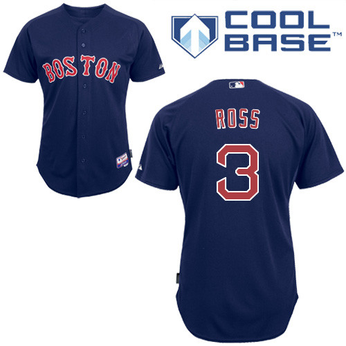 David Ross #3 Youth Baseball Jersey-Boston Red Sox Authentic Alternate Navy Cool Base MLB Jersey